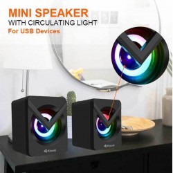 Тонколони KISONLI L-1040 светещи AUX, 2x2.5W