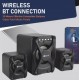 Тонколони KISONLI U-2500BT Bluetooth, 5W+3W*2, USB, Черен