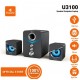 KISONLI U-3100 AUX, 3W+2x2W тонколони за компютър светещи 