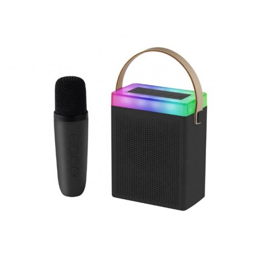 Преносима Tонколона KISONLI G22  Bluetooth (Черен) Караоке, USB, SD, FM, AUX LED RGB 