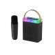 Преносима Tонколона KISONLI G22  Bluetooth (Черен) Караоке, USB, SD, FM, AUX LED RGB 