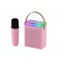 Преносима Tонколона KISONLI G22  Bluetooth ( Розов ) Караоке, USB, SD, FM, AUX LED RGB 