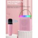 Преносима Tонколона KISONLI G22  Bluetooth ( Розов ) Караоке, USB, SD, FM, AUX LED RGB 