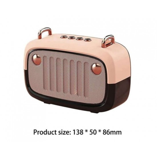 Преносима Tонколона KK-01 , BT,USB,SD,FM,AUX LED RGB - Златист