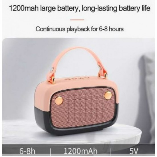 Преносима Tонколона KK-01 , BT,USB,SD,FM,AUX LED RGB - Златист