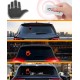 BQ01 Автомобилен аксесоар Пътен знак с LED и дистанционно управление за задно виждане с ярък/блестящ визуален ефект, Размер 15 см, Черен