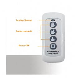 BQ01 Автомобилен аксесоар Пътен знак с LED и дистанционно управление за задно виждане с ярък/блестящ визуален ефект, Размер 15 см, Черен