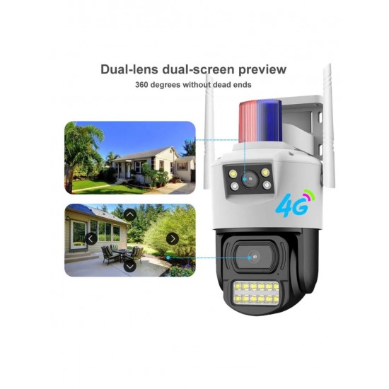 SC07 1080P 360 WIFI+LAN  ( APP:V380PRO ) Двойна Външна охранителна камера 3.0MP Infrared 3.6mm 