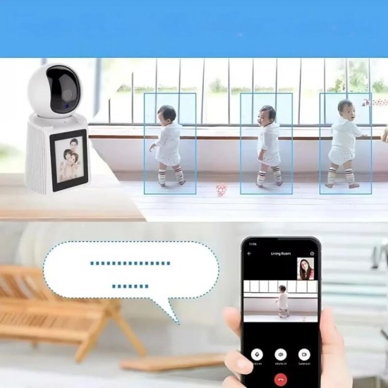 QP001 720P 360 (APP:V380PRO) IP Wifi Camera  3.6mm охранителна камера с екран бебефон