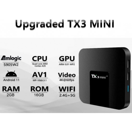 Смарт ТВ Бокс TX3 mini 2GB 16GB Bluetooth 2.1 Quad Core 64 Bits 2.4G/5G WiFi Smart 4K 