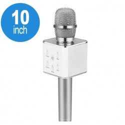 Безжичен караоке микрофон Q7 - Бял