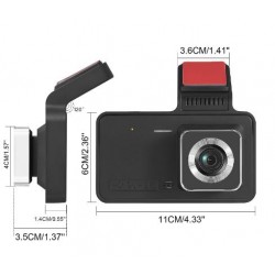 S2 1080P Автомобилен DVR камера с G-сензор Видеорекордер и Камера за задно виждане Двоен обектив HD