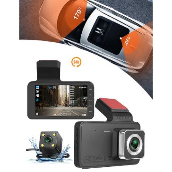 S2 1080P Автомобилен DVR камера с G-сензор Видеорекордер и Камера за задно виждане Двоен обектив HD