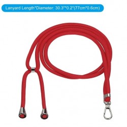 Червен VRS-06 Регулируема Универсални цветни връзки за врат с найлонова крепка за телефон