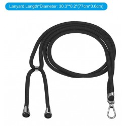 Черен VRS-06 Регулируема Универсални цветни връзки за врат с найлонова крепка за телефон