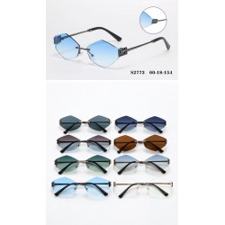  Слънчеви очила UV400 Женски MU Метал Черна Рамка 2773 - C5 - Син