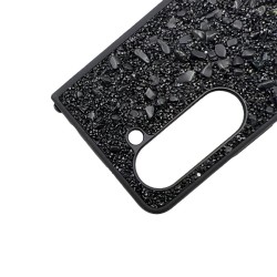 D70 Калъф с камъни за Samsung Z Fold 7 от 2 части - Черен