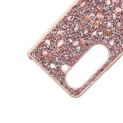 D70 Калъф с камъни за Samsung Z Fold 4 от 2 части - Розов