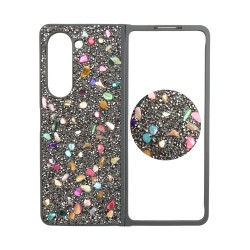 D70 Калъф с камъни за Samsung Z Fold 4 от 2 части - Сив