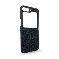 D75 Калъф с камъни за Samsung Z Flip 7 от 2 части - Черен