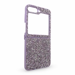 D75 Калъф с камъни за Samsung Z Flip 7 от 2 части - Лилав
