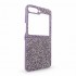 D75 Калъф с камъни за Samsung Z Flip 5 от 2 части - Лилав