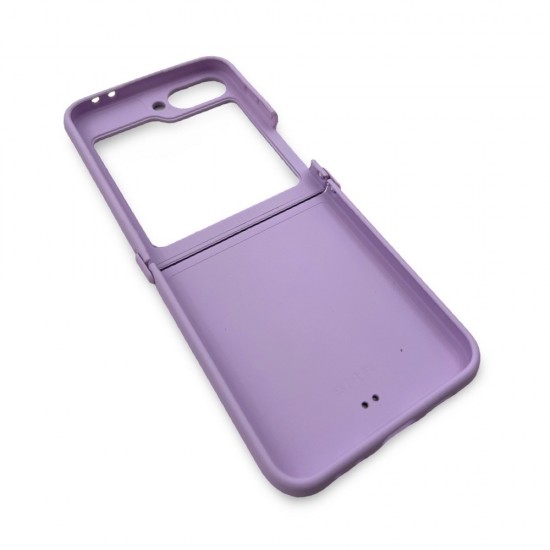 D75 Калъф с камъни за Samsung Z Flip 7 от 2 части - Лилав