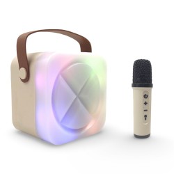 V8 Караоке Bluetooth колона с 1бр. микрофон - Бял