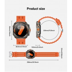 MK72 Смарт часовник 2 Каишки Watch Ultra Bluetooth 5.0 47мм - Черен