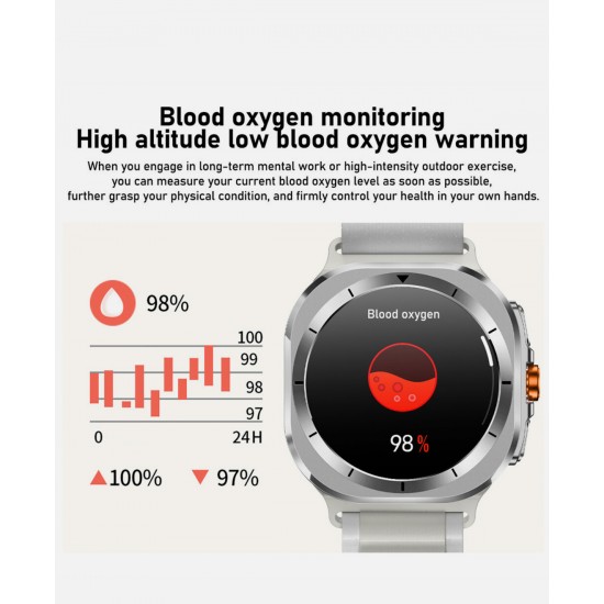 MK72 Смарт часовник 2 Каишки Watch Ultra Bluetooth 5.0 47мм - Сив