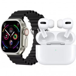 SM99 Ultra  – Комплект SET Смарт Часовник+Слушалки със 7 каишки и безжично зареждане