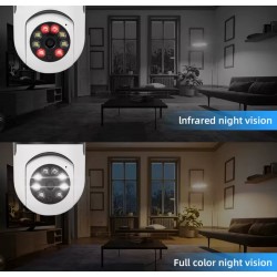 IP Камера тип крушка HY-DE27 2MP 1080P ( APP:V380PRO ) HD 360 градуса с микрофон и високоговорител и LED светлина