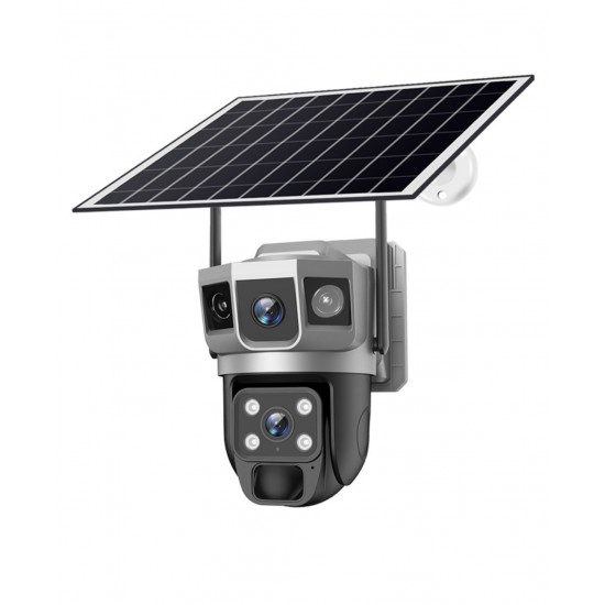 IP Соларна Камера HY-DS022 WIFI 6MP 1080P ( APP:V380PRO ) HD 360 градуса с микрофон и високоговорител и LED светлина