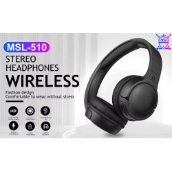 Безжични слушалки MSL-510 (Черен) – Двоен режим, мощен бас и сгъваем дизайн 