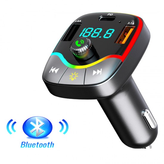 ALLISON ALS-A36 FM Трансмитер с bluetooth  (2*USB изход+USB-C) с вградени кабели