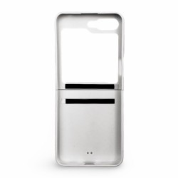 D80 Калъф с камъни за Samsung Z Flip 7 от 2 части - Бял