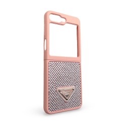 D80 Калъф с камъни за Samsung Z Flip 7 от 2 части - Лилав