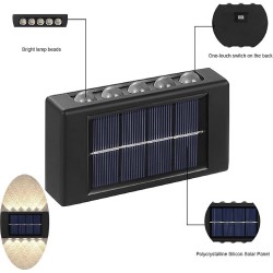 2БР. комплект Соларн Лампи за стена градинка FC-003 8ч. IP65
