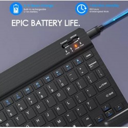 K450  Калъф тефтер с блутут клавиатура за таблет 10"