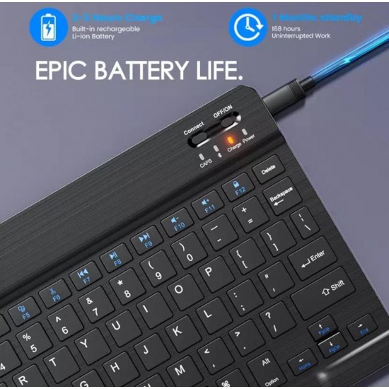 K450  Калъф тефтер с блутут клавиатура за таблет 10"