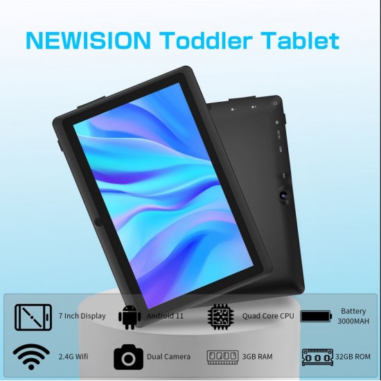 Таблет K7 Pro ( Черен ) – 7 инча, 4GB RAM, 32GB ROM, Android 14 OCTA CORE 2MP КАМЕРА 