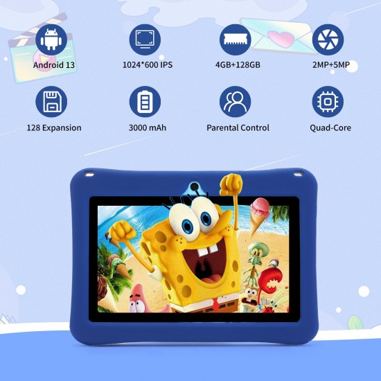 Детски Android таблет JEPK 7” T11 с калъф 3000mAh (Син)
