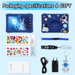 Детски Android таблет JEPK 7” T11 с калъф 4GB RAM+128GB ROM 3000mAh (Розов)