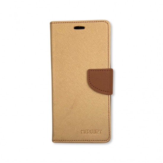 Калъф Тип Тефтер  L-75 универсален 6.5" Размер 20 Ultra - Златист (166.9 x 76 mm x 8.8 mm)