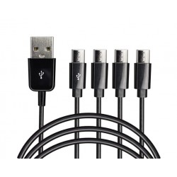 Кабел 4в1 USB към 4*TYPE-C (1M)