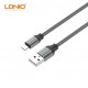 Кабел USB LDNIO LS442 2.4А. 2M TPE плетен Lightning