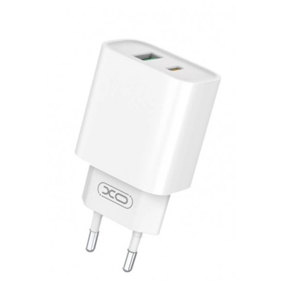 XO-CE02A 20W PD+QC Адаптер с изх. USB-C и USB