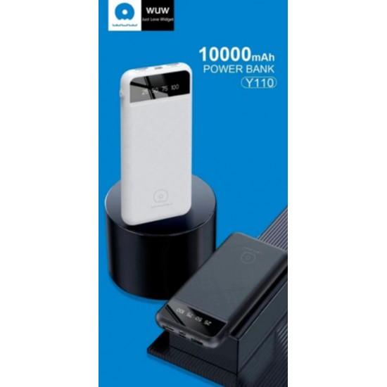 WUW-Y110 с USB-C 2A POWER BANK - 10,000MAH - Бял
