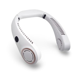 Вентилатор S-20 За Врат 360 регулираем удобен 2W+LCD екран - Бял