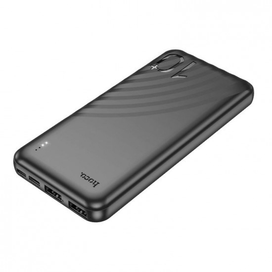 HOCO J123 Преносимо зарядно 10,000MaH USB-C/2xUSB - Черен